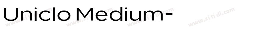 Uniclo Medium字体转换